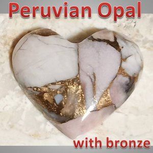 #2 Peruvian opal with bronze cabochon stone rock 8 carats